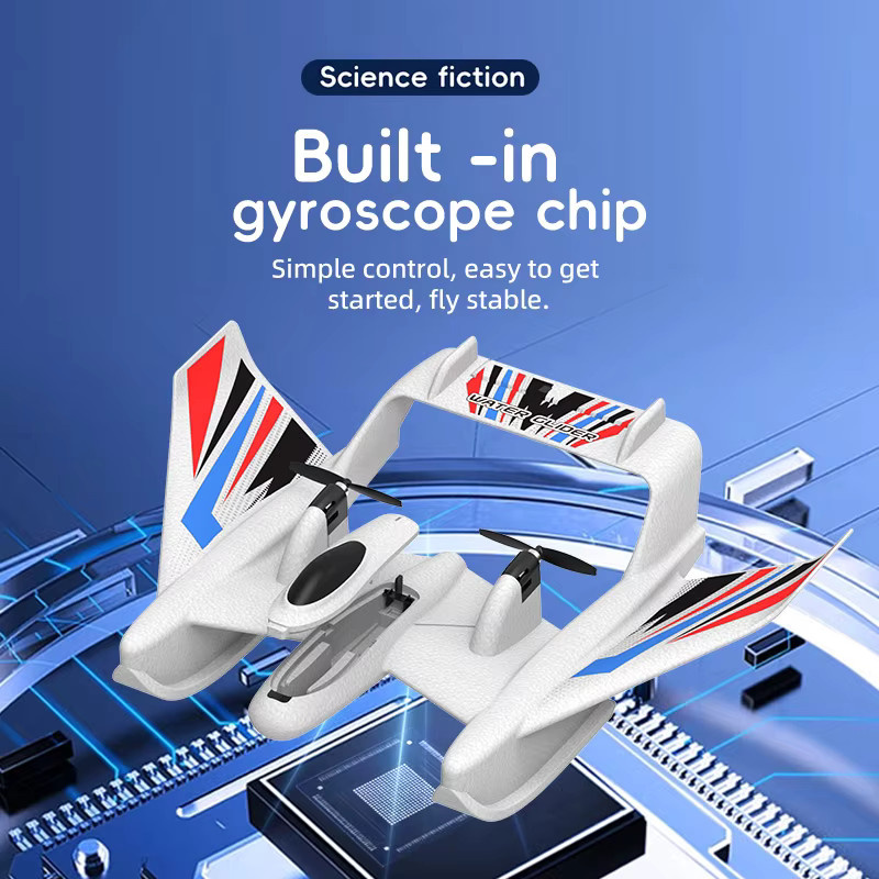 JIKEFUN RC-Flugzeugboot Amphibisch EPP-Schaum ab 14 Jahren Weiss - Bild 3