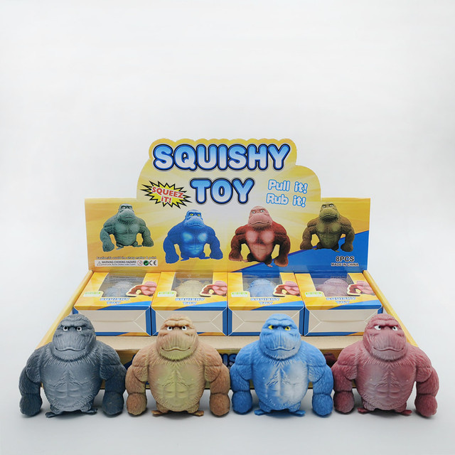 Sega Gorilla-Figuren als humorvolle Affenstatuen und dehnbares Stress-Spielzeug für dein Büro oder deine Heimdekoration - Bild 1