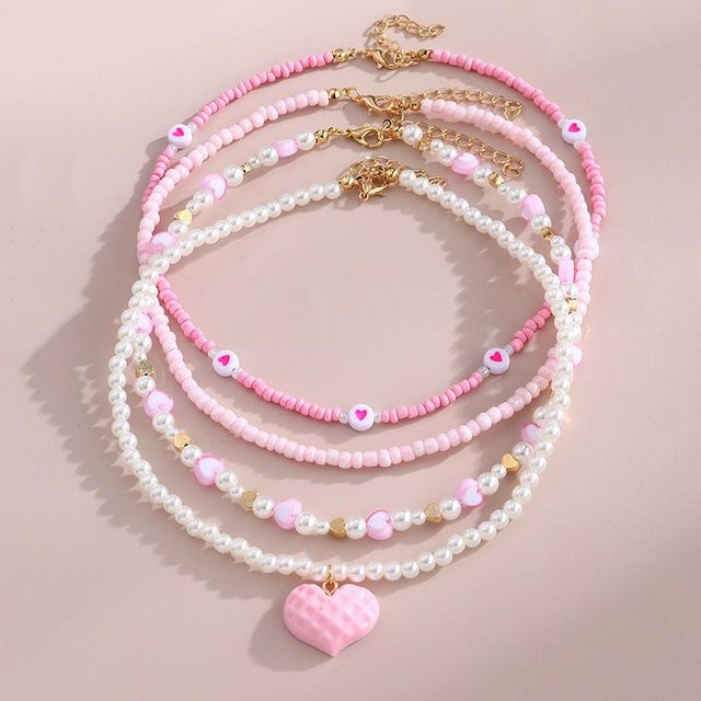 Lucky Star Jewelry Halskette, Schmetterling, Zirkonia, Perle, Rosa, Kinder - Bild 1