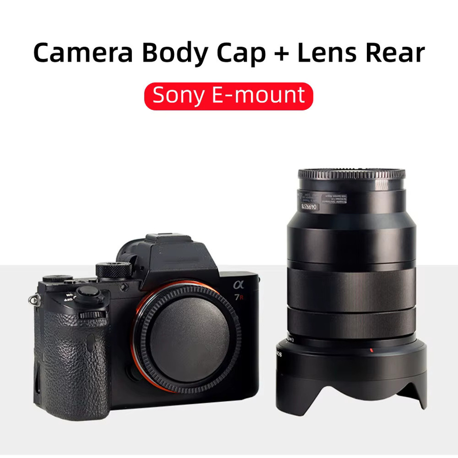 Sony E-Mount Objektiv-Abdeckkappe für spiegellose Kameras, hintere Objektivkappe in Schwarz - Bild 2