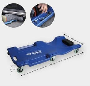 Brilliant Tools Fahrbare Liege in Blau, B: 48,0 cm, T: 103,0 cm, H: 11,5 cm - Bild 2