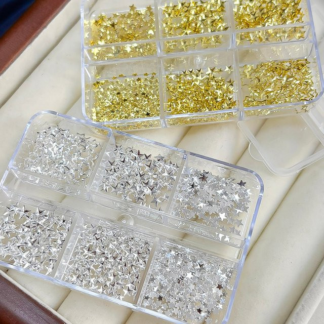 HotPress Nagel Charms, 3D Y2K Stern, glänzend, Legierung - Bild 1