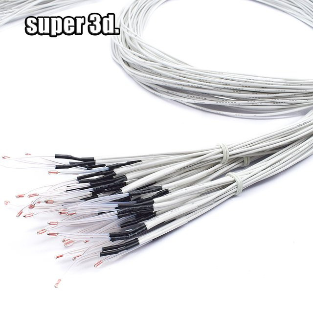 IdeaFormer 100K Ohm NTC3950 Thermistor für 3D-Drucker mit Dupont/XH2.54 Anschluss, weiß - Bild 1