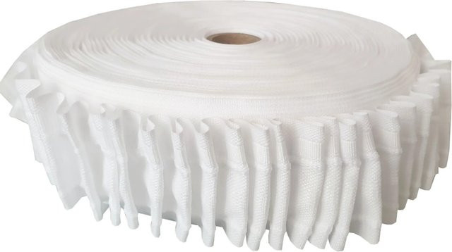 Bestlivings Gardinenband Bleistiftband, Farbe: Weiß, Länge: 5 m, Breite: 50 mm - Bild 1
