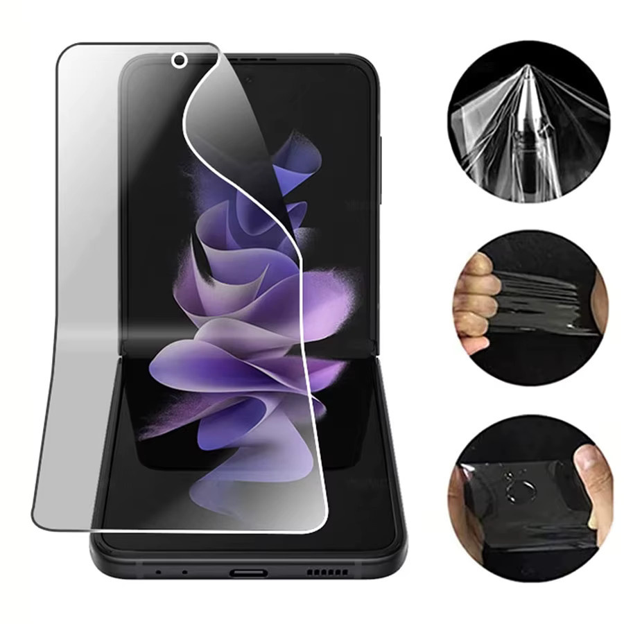 Anti-Spion Hydrogel Displayschutz für Motorola Moto Razr 40 50 60 Ultra Plus, transparenter Privatsphäre-Schutz für innere und externe Bildschirme - Bild 3