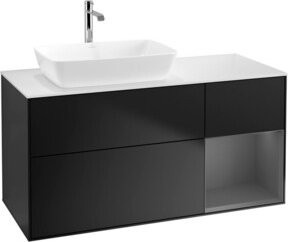 V&B Waschtischunterschrank Finion mit Wandbeleuchtung, Blau lackiert, Breite: 120 cm, Tiefe: 50,1 cm, Höhe: 50,1 cm - Bild 1