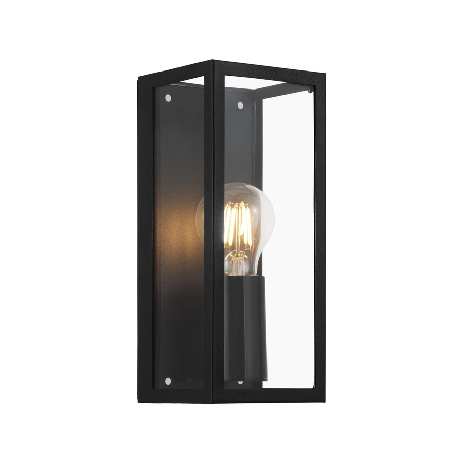 Eglo Wandleuchte Amezola Schwarz Transparent aus Stahl und Glas für den Außenbereich mit E27 Fassung - Bild 2