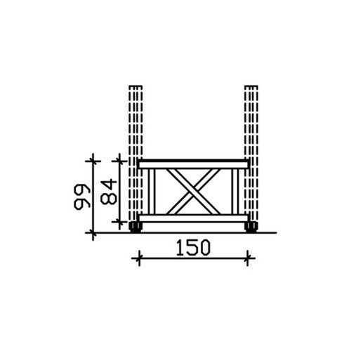 SKANHOLZ Brüstung aus Holz in Braun, Breite: 150 cm, Höhe: 84 cm - Bild 2