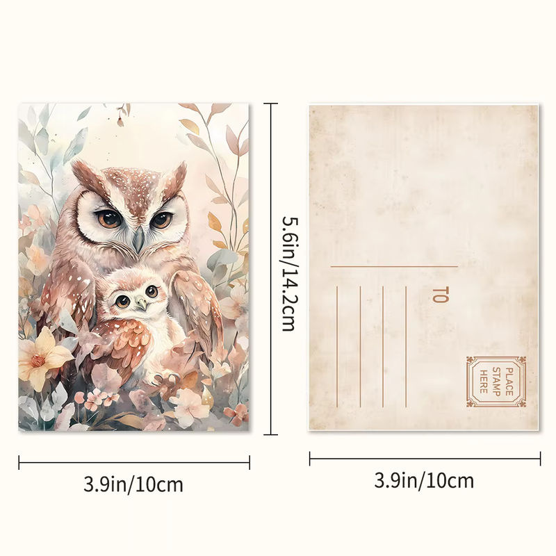 32 Stück Vintage-Tierpostkarten im Animal-Print Design, mehrfarbige DIY-Grußkarten aus Papier für deine Dekoration - Bild 2