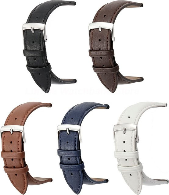 Luffyte Uhrenarmband Leder, Schwarz - Bild 1