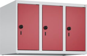 C+P Aufsatzschrank 7035 mit 3 Abteilen und Sicherheits-Drehriegel, Farbe Rubinrot, B/T/H: 50 x 75 x 50 cm - Bild 1
