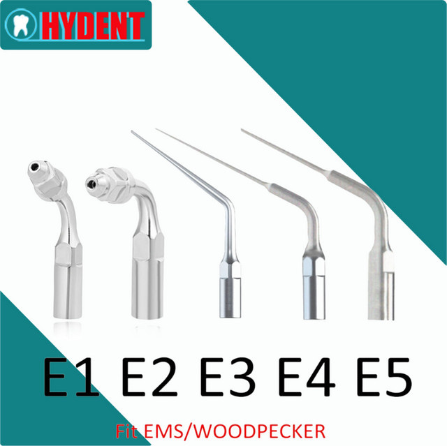 Multifunktionale Dental Ultraschall Scaler Tipps E1 bis E5 für EMS Specht Scaler Handstücke in Silber - Bild 1