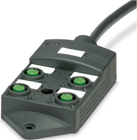 Phoenix Contact Sensor-/Aktor-Box SACB-4/ 8-L-15,0PUR SCO P 1097602 in Grau - Bild 1