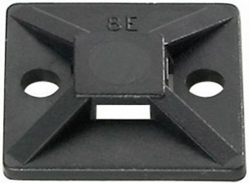 HellermannTyton Befestigungssockel 151-28320 schwarz, selbstklebend und schraubbar, UV-stabilisiert und halogenfrei - Bild 1