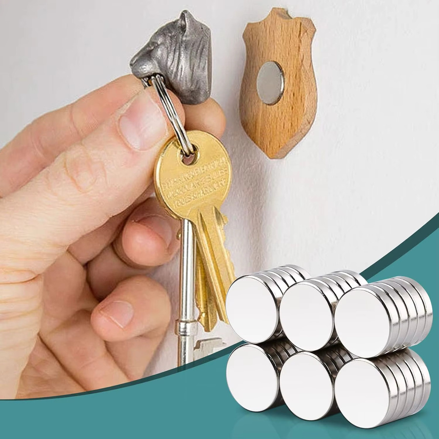 Eurmax Scheibenmagnete in Silber für DIY, Lagerkennzeichnung und Befestigung - Bild 4