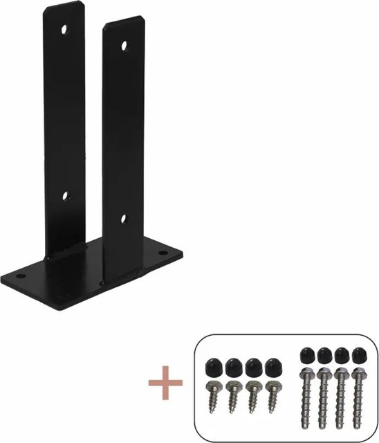 Pfostenträger Plus U-Profil Schwarz B/T/H: 30,0 x 10,3 x 20,0 cm - Bild 1