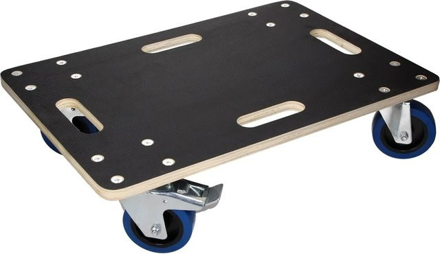 ECD Germany Transportroller Rollbrett aus Kunststoff mit Feststellbremsen, Anthrazit/Schwarz, B/T: 40 x 40 cm - Bild 2