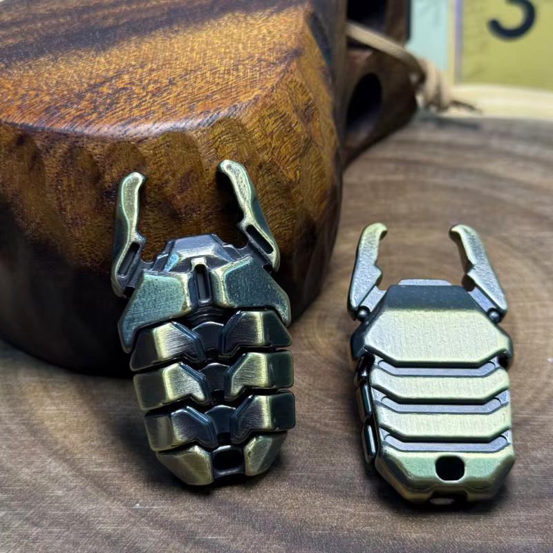 YIJOO Beetle EDC Metall-Klicker Wippe, Magnetische Push-Karte, Fidget Mechanischer Slider, Drückplatte, Haptische Münze, Sensorisches Stressabbau-Spielzeug - Bild 6