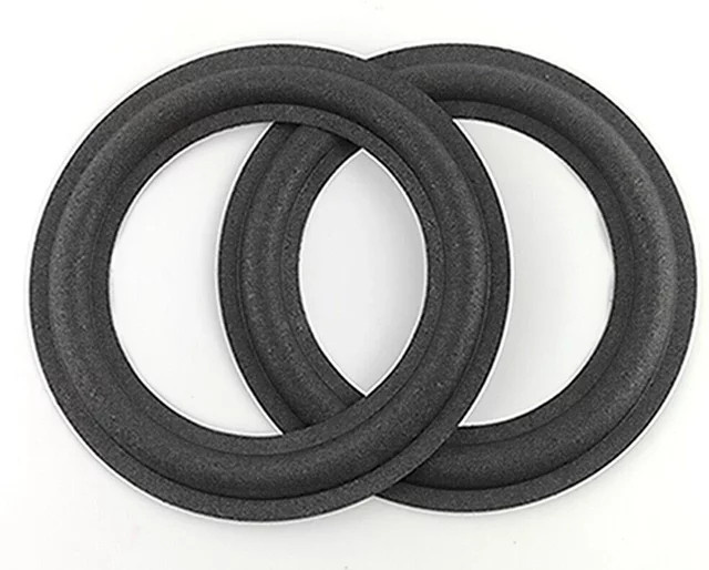 2 Stück Schaumstoff-Surround-Seitenkante für 6/6,5 Zoll Lautsprecher 155 mm, Schwarz - Bild 1