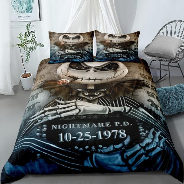 Scream Horror Bettwäsche Set mit Motiv, Schwarz, Microfaser, B/H: 173 x 218 cm - Bild 1