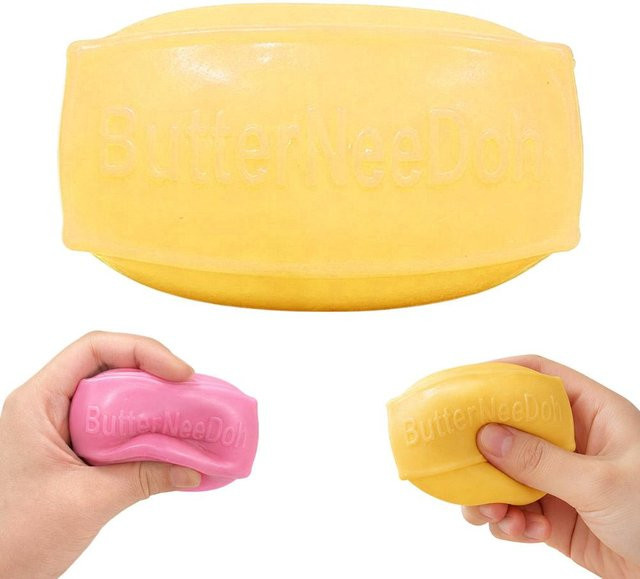 Kleiner gelber Butterstange Quadrat Anti-Stress-Spielzeuge Squishy Fidget Spielzeug Ornament Butter Squishy Knödel Anti-Stress Squishy gelb - Bild 1