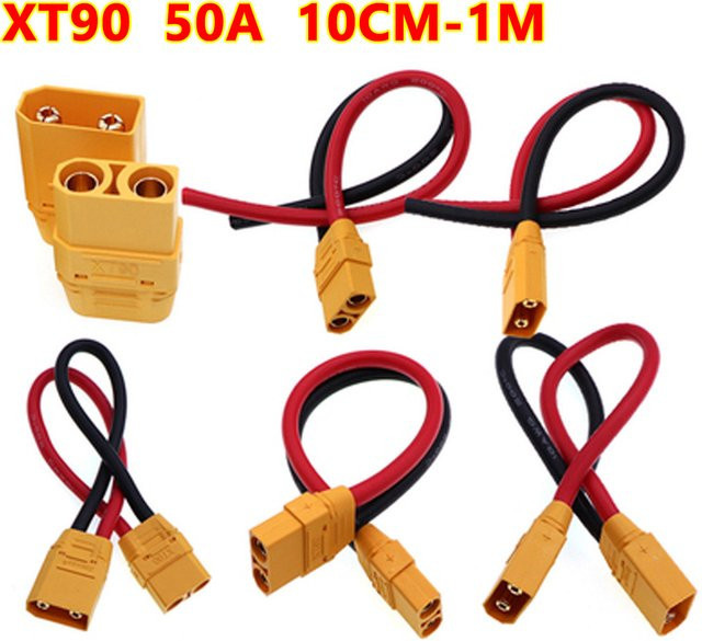 HBXINTAO XT90 und XT60 Stecker mit Buchse und Silikon-Flexkabel für Elektroautos - Bild 1
