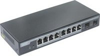 Digitus Professional Managed Switch DN-95344 Schwarz mit 8 x 10/100/1000 Mbit/s PoE+ Ports und 2 x Gigabit SFP Uplink Ports - Bild 2
