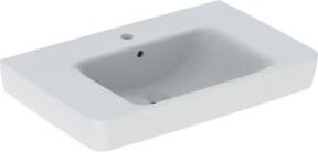 Geberit Waschtisch Renova Plan aus Keramik in Weiß mit Ablagefläche und Überlauf B: 75 cm, T: 48 cm - Bild 1