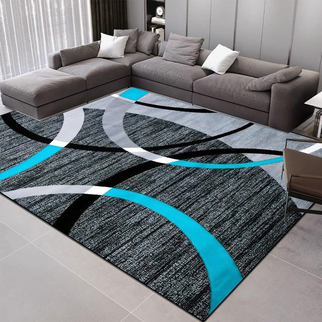 Karpetti Geometrie Teppich im nordischen Design, weich und waschbar, Mehrfarbig, B/T: 140 x 200 cm - Bild 1