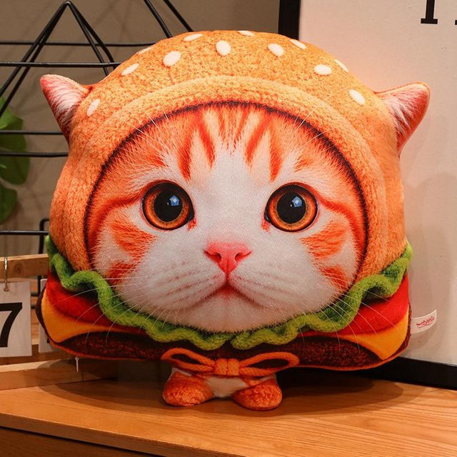 Yiran toy Katze Plüschtier, Stofftier Puppe Kissen, 40cm - Bild 1