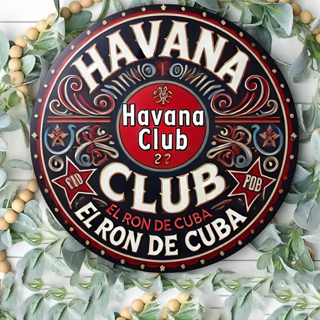 Havana Club Retro-Aluminium-Wandschild, Multicolor, B/H: 20 x 20 cm - Bild 1