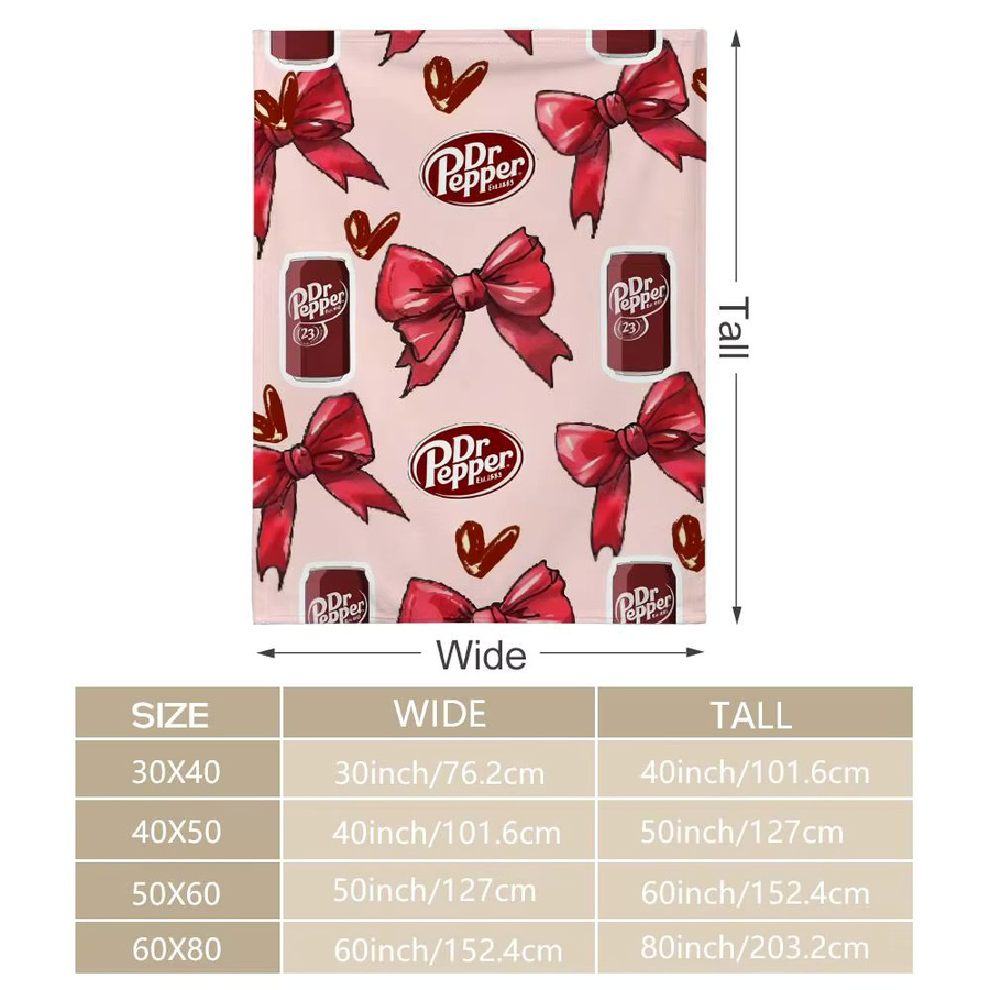 Cherry Drink Flanell Überwurf Weiß, weich und flauschig für Sofa und Bett - Bild 3