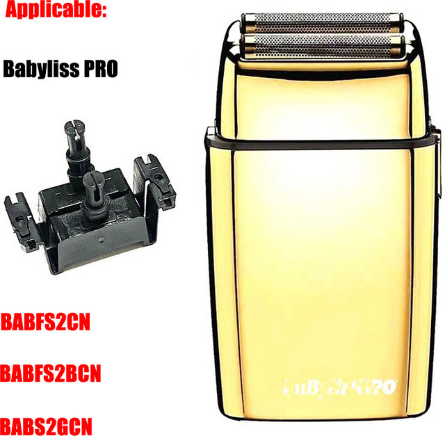 Babyliss Pro Professional Shaver Zubehör Führungsblock-Paar Swing Head Whitener in Schwarz kompatibel mit BABFS2CN BABFS2BCN BABS2GCN - Bild 1