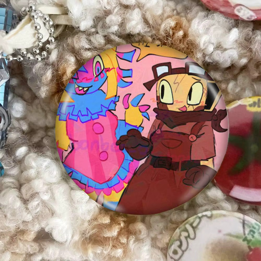 Runde Anime-Mädchen Manga-Anstecknadeln aus Metall in Multicolour für Rucksäcke und Kleidung - Bild 4