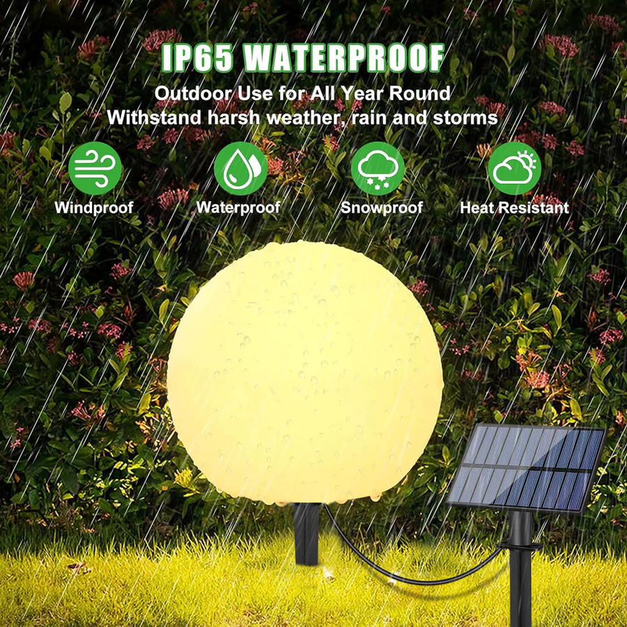 AMARYLLIS Solar-LED-Kugelleuchte für den Außenbereich mit Fernbedienung, 16 Farben und IP65 wasserdicht - Bild 4