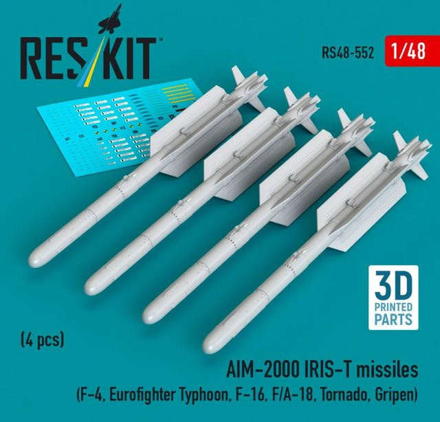 ResKit Models AIM-2000 IRIS-T missiles, 4-teiliges Set, 3D Printed - Bild 1