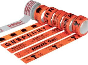 Warn-Klebeband Enviro Pack Bruchgefahr in Orange, Breite: 50 mm, Länge: 66 m - Bild 1