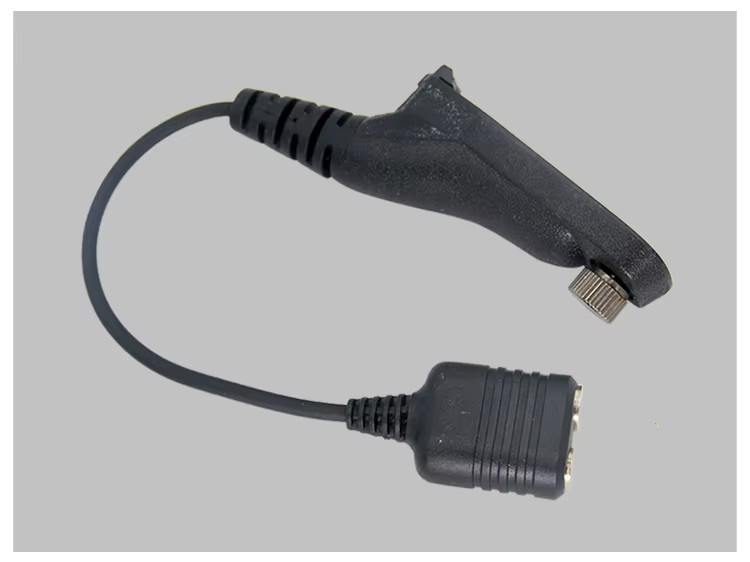 Xierde Audio Adapter für Motorola XIR P8268 P8668 APX6000 APX7000 Walkie Talkie zu K-Typ 2-Pin Kopfhörer Kabel in Schwarz - Bild 2
