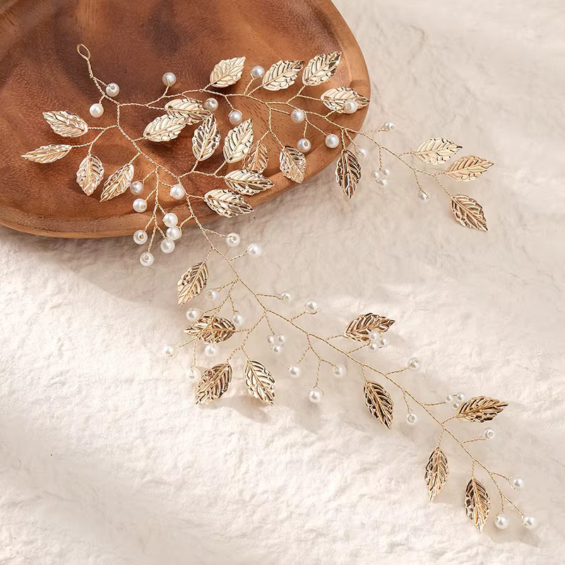 Miallo Haarranke, Perle, Golden Leaf, Damen - Bild 3