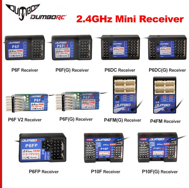 DUMBORC Mini-Empfänger SL7F P6F P6F(G) P6DC P6DC(G) P4FM(G) P4FM P6FP P10F P10F(G), ohne Gyroskop, für RC-Modelle - Bild 1