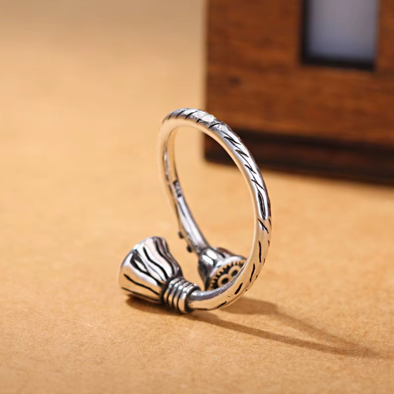 Ring 925 Silber, Lotus Blume, Vintage, Damen - Bild 2
