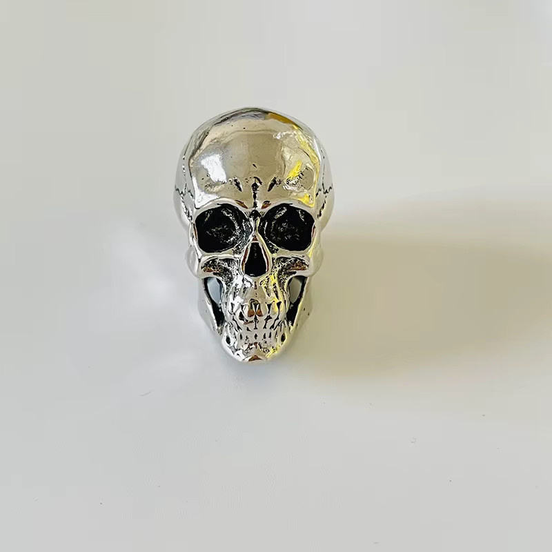 Velishy Schlüsselanhänger Totenkopf, Metall, Silber, Unisex - Bild 5