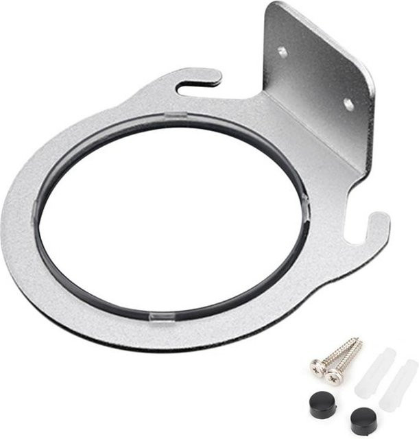 LChome Wandmontierter Haartrockner Halter aus Aluminium in Silber mit Kleiderbügel und Organizer-Regal - Bild 1