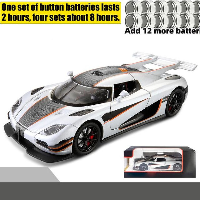 Linyi toy car Hypercar Legierungsmodell, Metall, 1:24, mit Sound und Licht, ab 14 Jahren - Bild 1