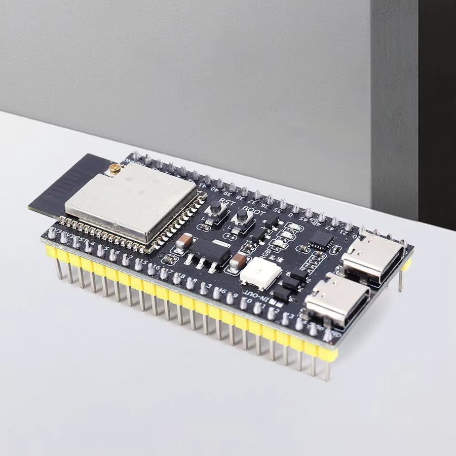 VKTECH ESP32-S3 N16R8 N8R2 Dual Typ-C Entwicklungsboard WiFi Erweiterungsplatine mit 2,4G WiFi Modul in Schwarz - Bild 3