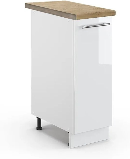 Vicco Apothekerschrank Fame-Line Medizinschrank für die Küche Weiß Hochglanz B: 30 cm, H: 82 cm, T: 20,53 cm - Bild 1