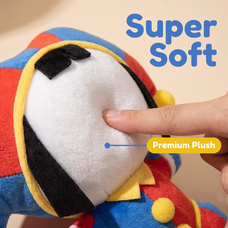 Bandai Der Erstaunliche Digitale Zirkus Pomni Plüsch-Schlüsselanhänger, Clown, Stoffpuppe - Bild 3
