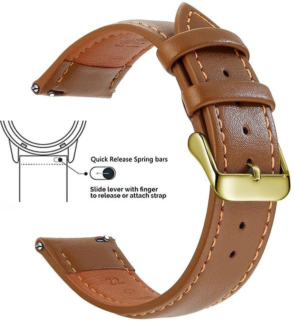 SAMCO Uhrenarmband Narbenleder, braun, Herren - Bild 1