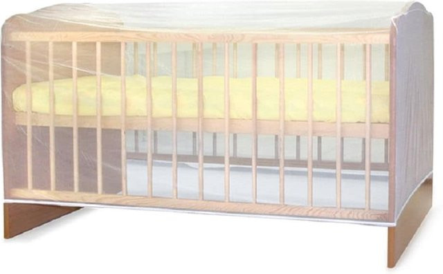 Lorelli Moskitonetz Insektenschutz für Babybetten in Transparent mit Gummiband, B/T: 120 x 60 cm - Bild 1