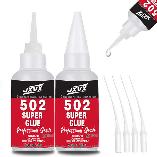 YZAN 502 Superkleber Set, 15 Stück professioneller Cyanacrylat Schnellkleber, transparent, für Metall, Holz, Kunststoff und Handwerk - Bild 1